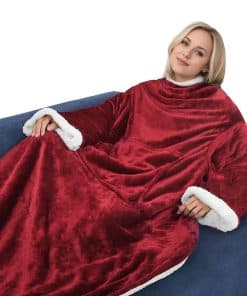 Manta Cataluña Sherpa con Mangas, Manta Súper Suave para