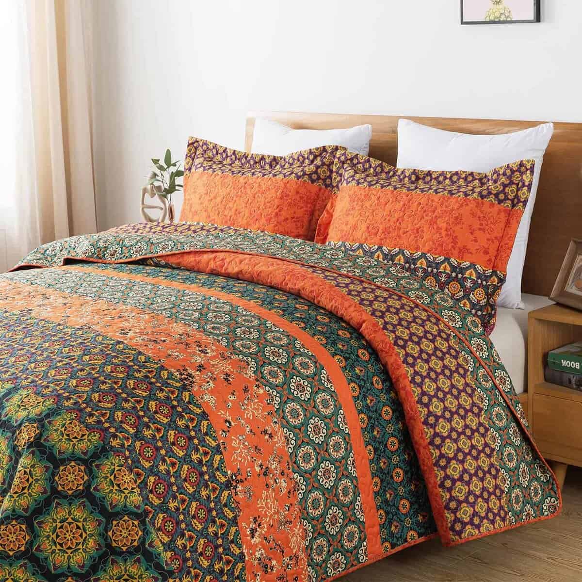 Juego de Edredones HoneiLife Tamaño Queen - 3 Piezas