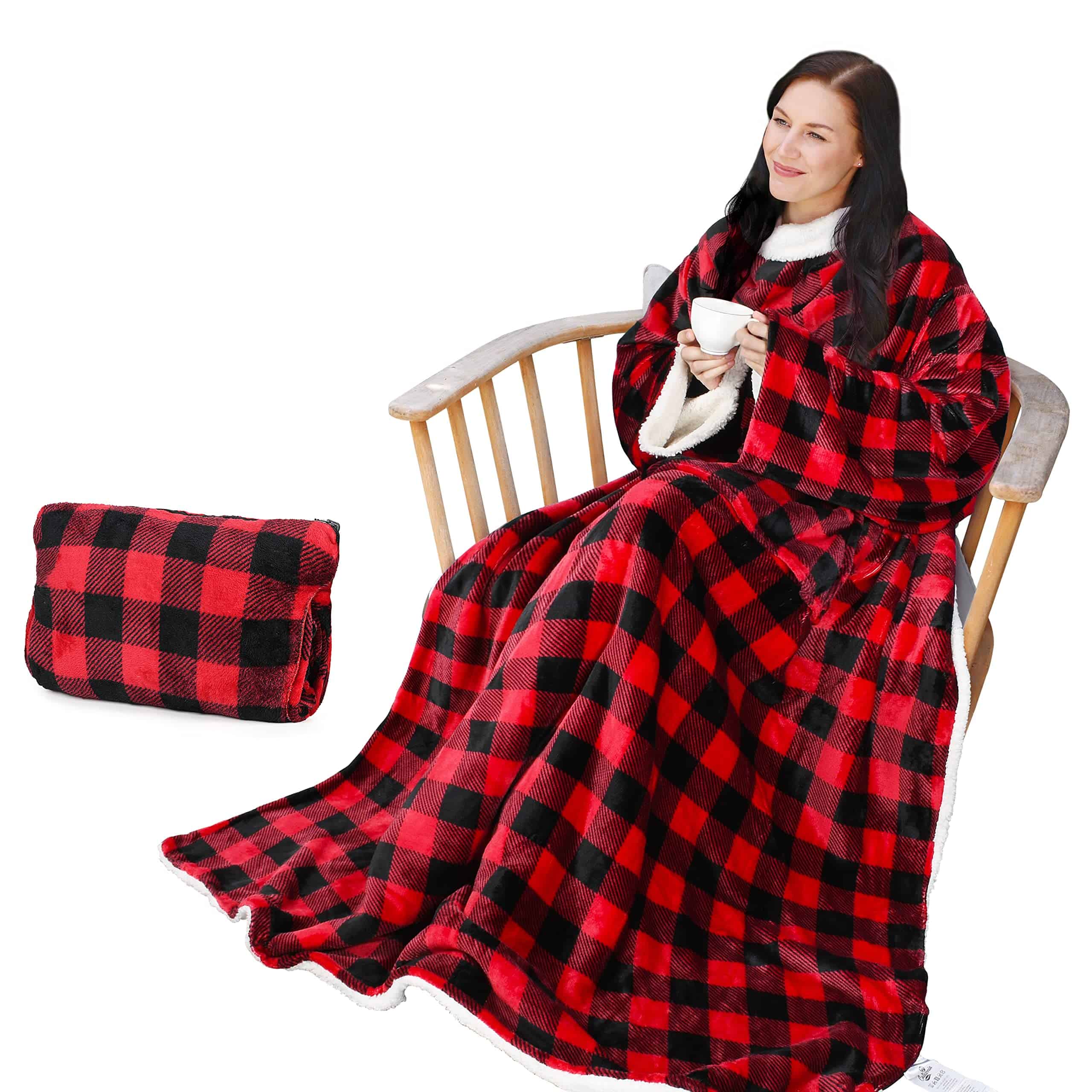 Manta portátil con mangas Catalonia Sherpa para mujer y