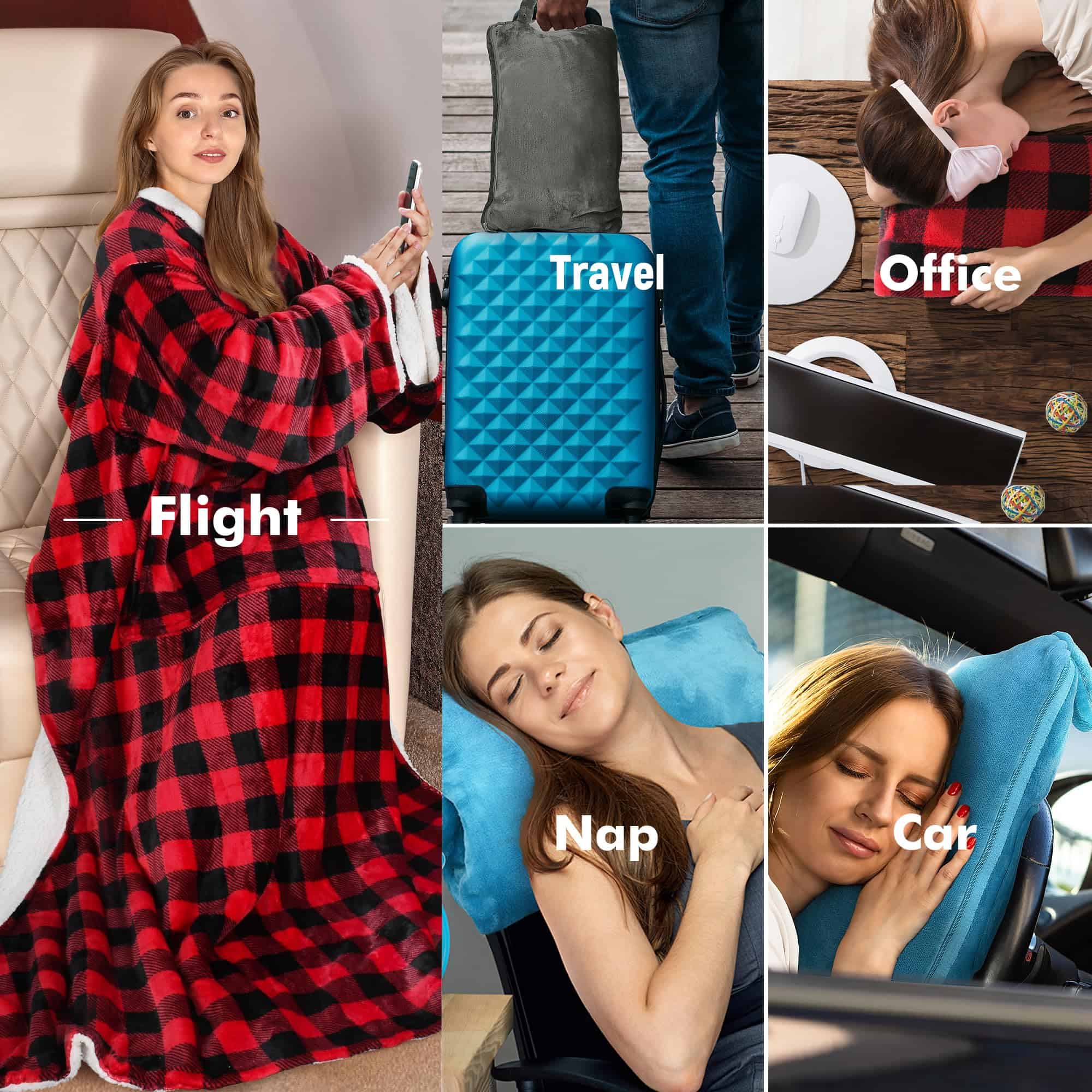 Manta portátil con mangas Catalonia Sherpa para mujer y - Imagen 6