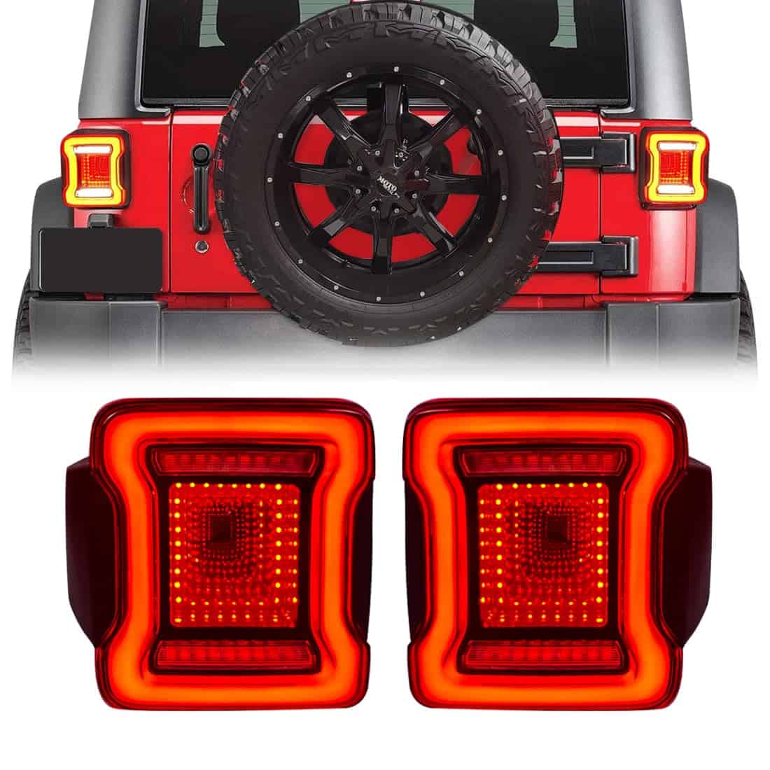 LED Rojo Lente Túnel Luz Trasera Compatible con Jeep