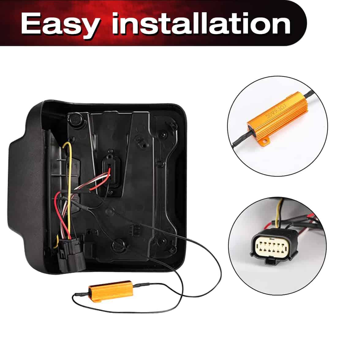 LED Rojo Lente Túnel Luz Trasera Compatible con Jeep - Imagen 6