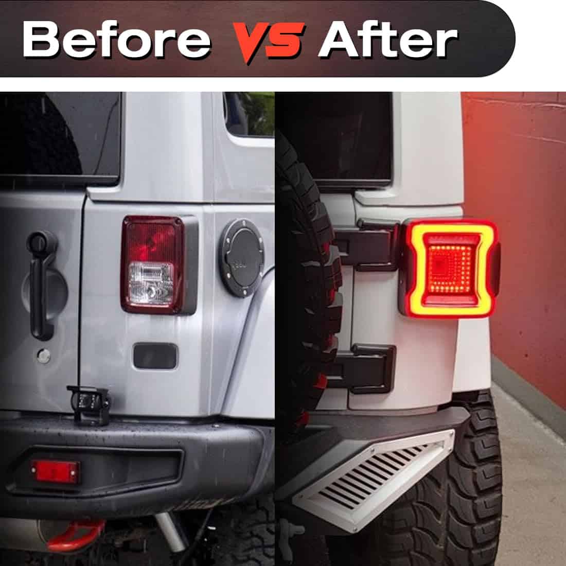 LED Rojo Lente Túnel Luz Trasera Compatible con Jeep - Imagen 7