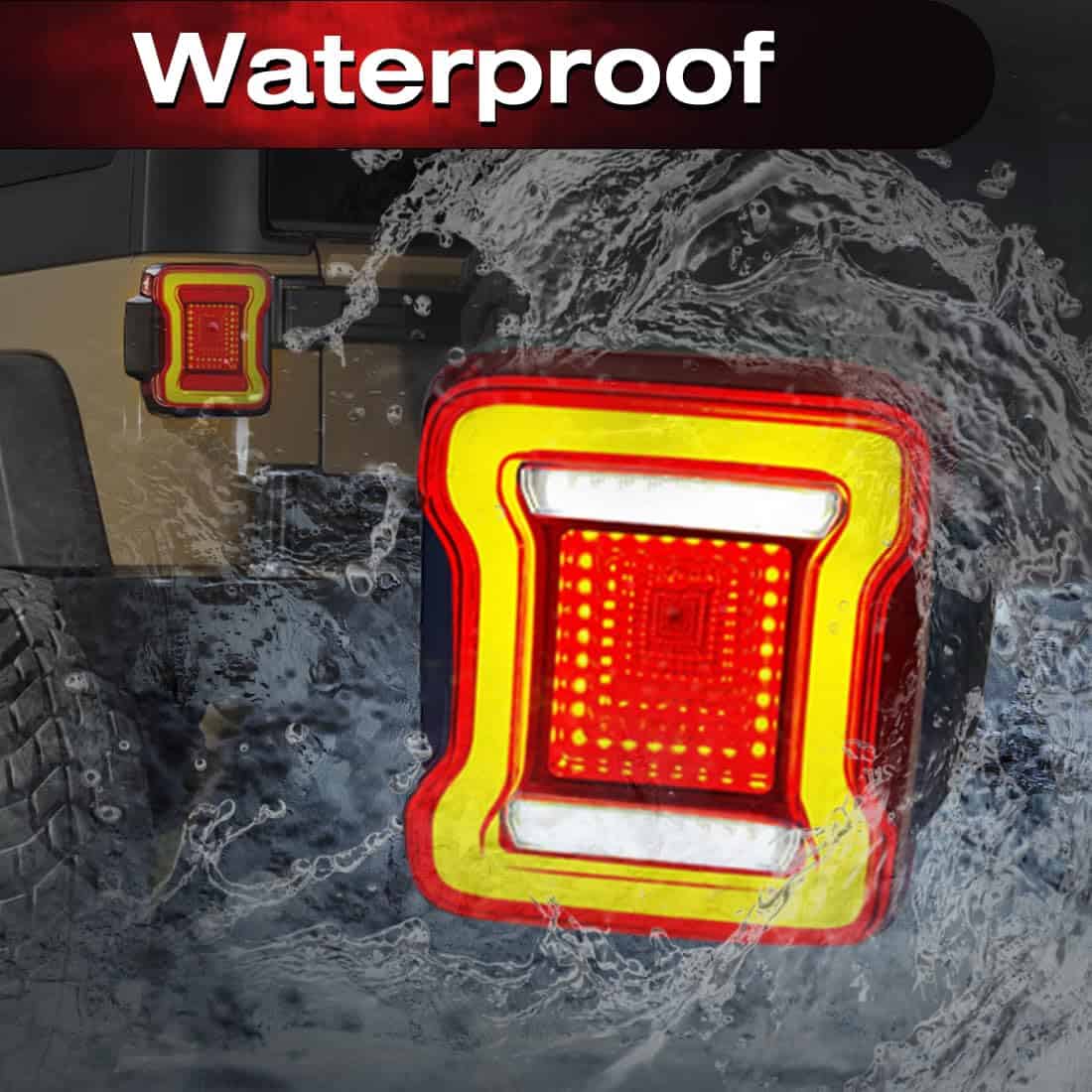 LED Rojo Lente Túnel Luz Trasera Compatible con Jeep - Imagen 5