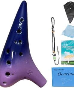 Ocarina DHwebWLP de 12 Agujeros con Libro de -Profundo)
