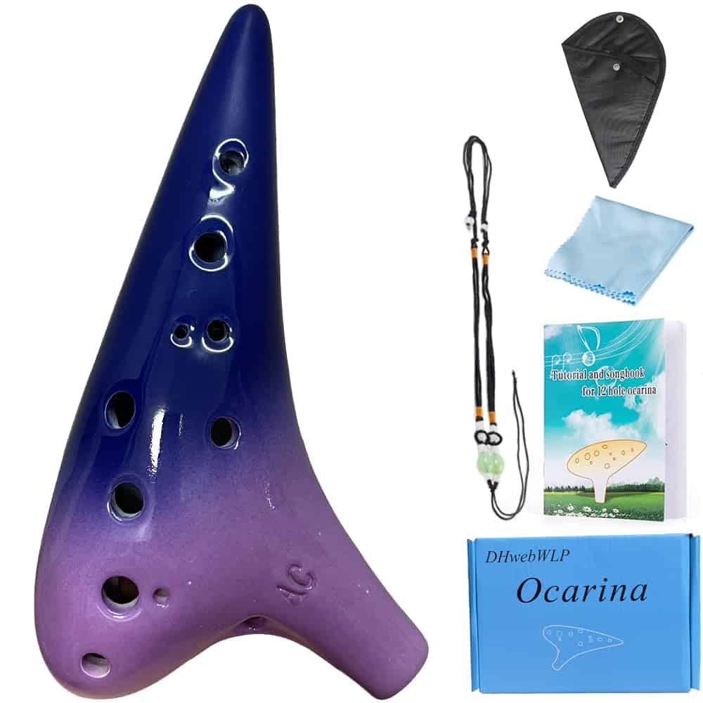 Ocarina DHwebWLP de 12 Agujeros con Libro de -Profundo)