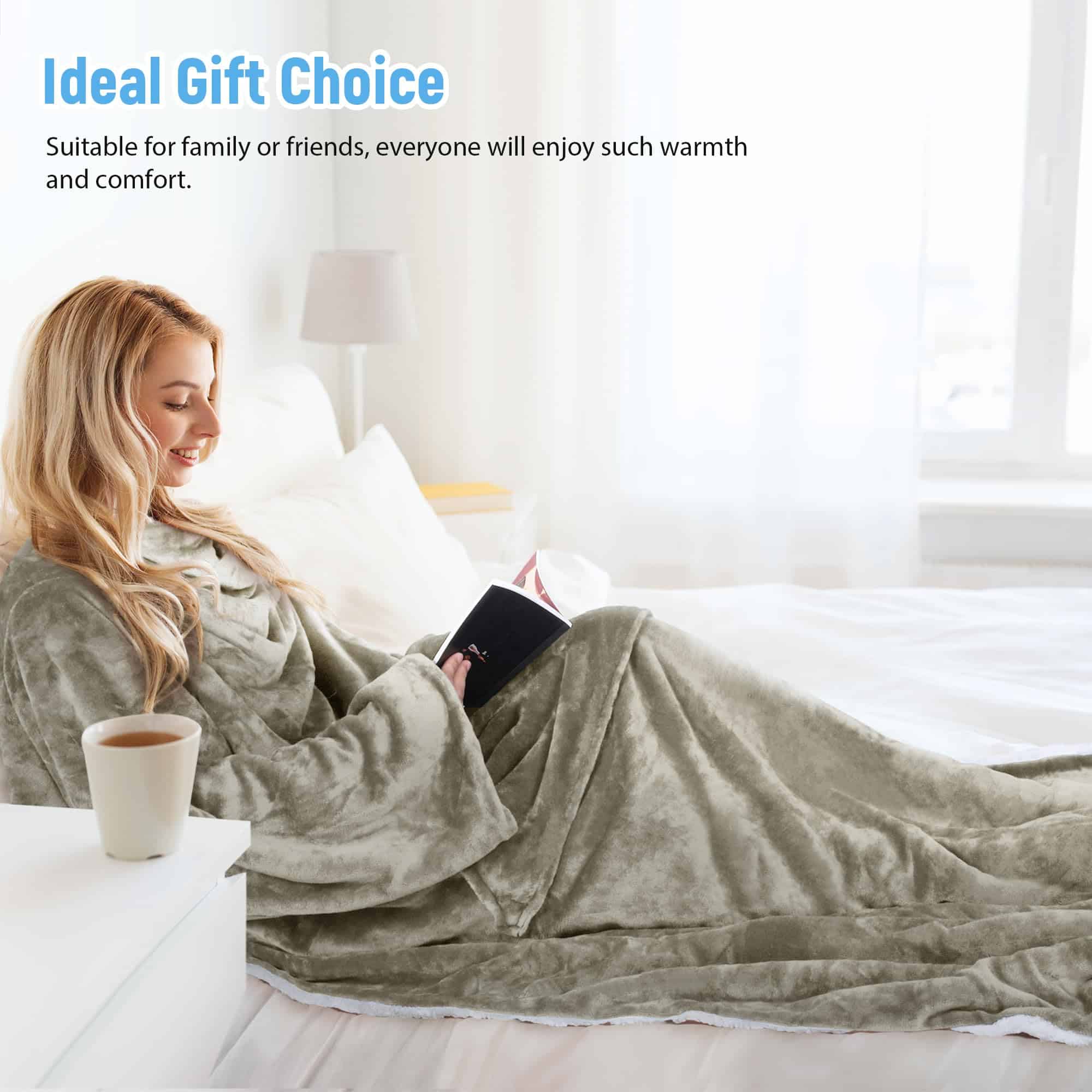 Manta con mangas Catalonia Sherpa, manta corporal súper - Imagen 5