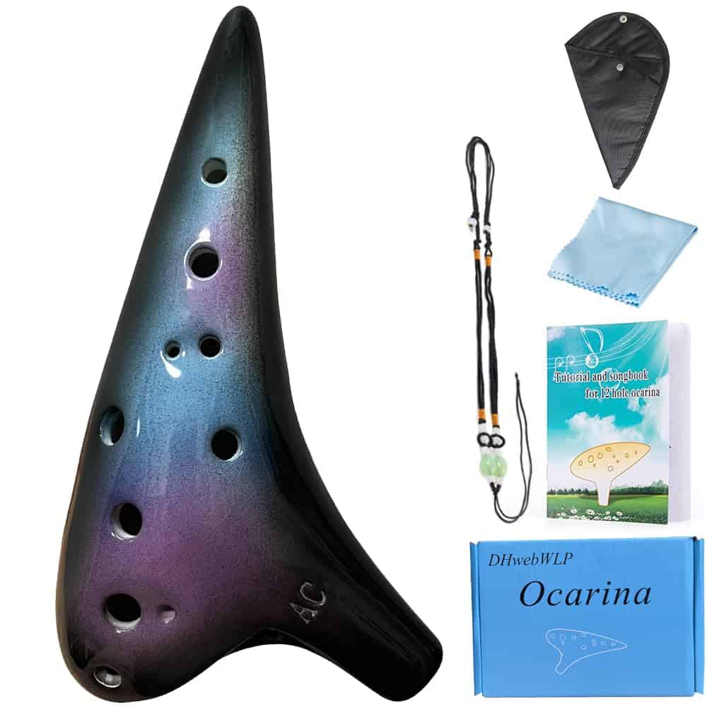 Ocarina DHwebWLP de 12 Agujeros con Libro de - & Negro)