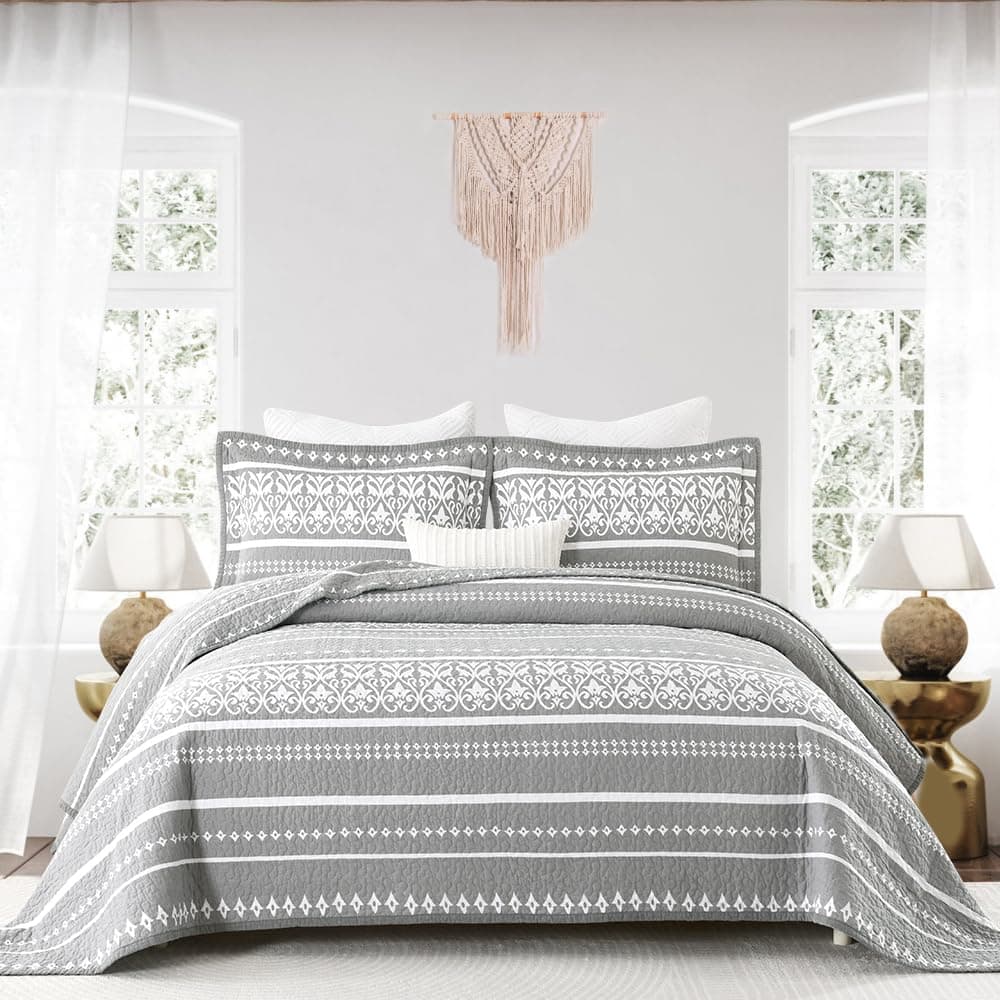 Juego de Colcha Boho Queen - Juego de Colcha Queen de 3