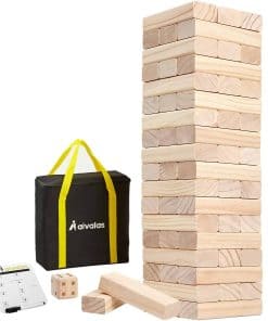 Juego de Torre Gigante de Tumbar Madera Aivalas, 60 Bloques