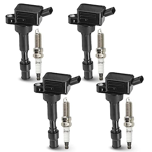 Paquete de 4 Bobinas de Encendido Hurotoms con 4 Bujías de