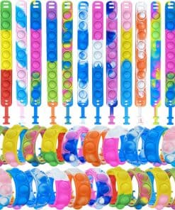 Paquete de 150 pulseras de burbujas de silicona ajustables