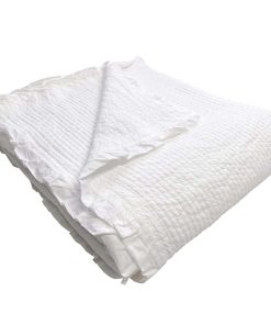 Cobertor de cama 100% algodón frill - Tamaño completo/doble