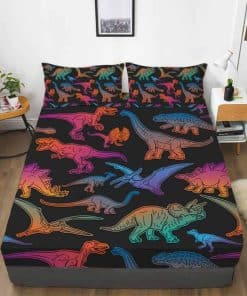 Juego de Sábanas de Dinosaurio Mkikejoy Tamaño Completo