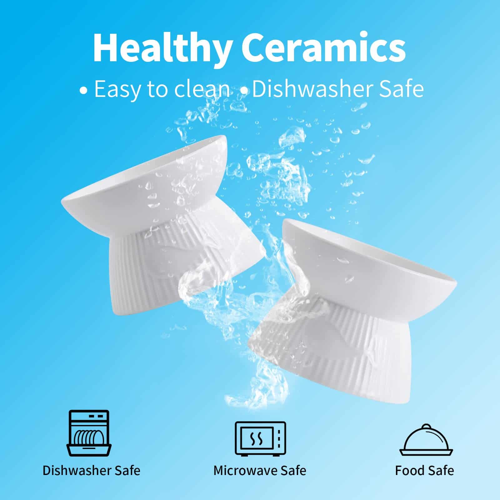 Tazones de Comida para Gatos y Perros Pequeños de Cerámica - Imagen 5