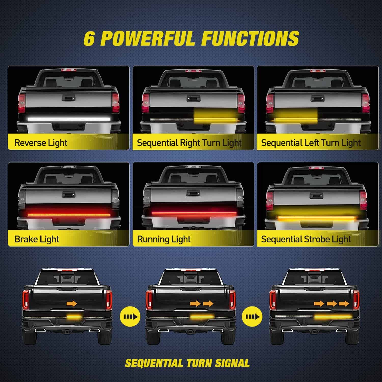 Tira de Luz para Portón Trasero de Camión Nilight 60" Marco - Imagen 4