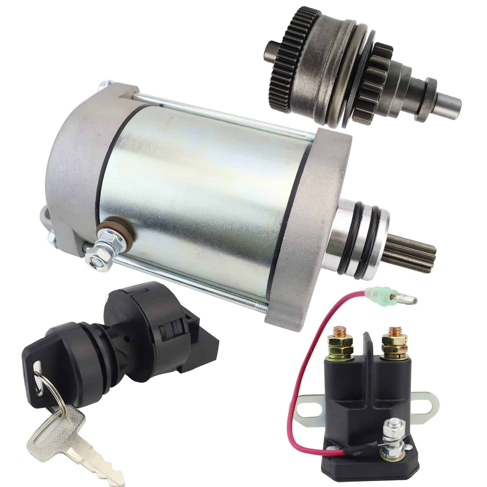 Motor de arranque STABSOLI y Bendix de accionamiento y relé