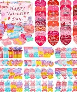 75 PCS Regalos de San Valentín para Niños, Mini Llavero de