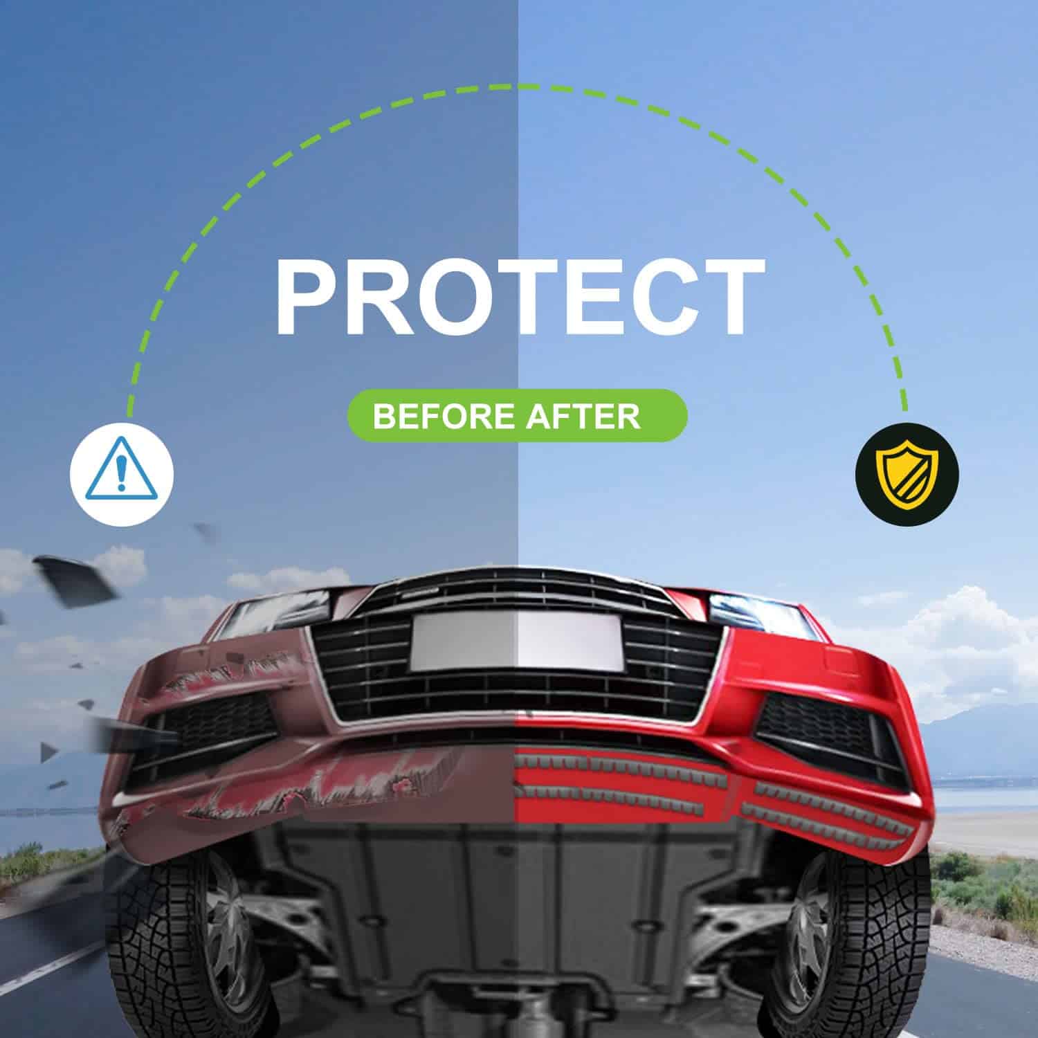 Protector de raspaduras de labio delantero UOUSIYDSK 4 Pack - Imagen 3