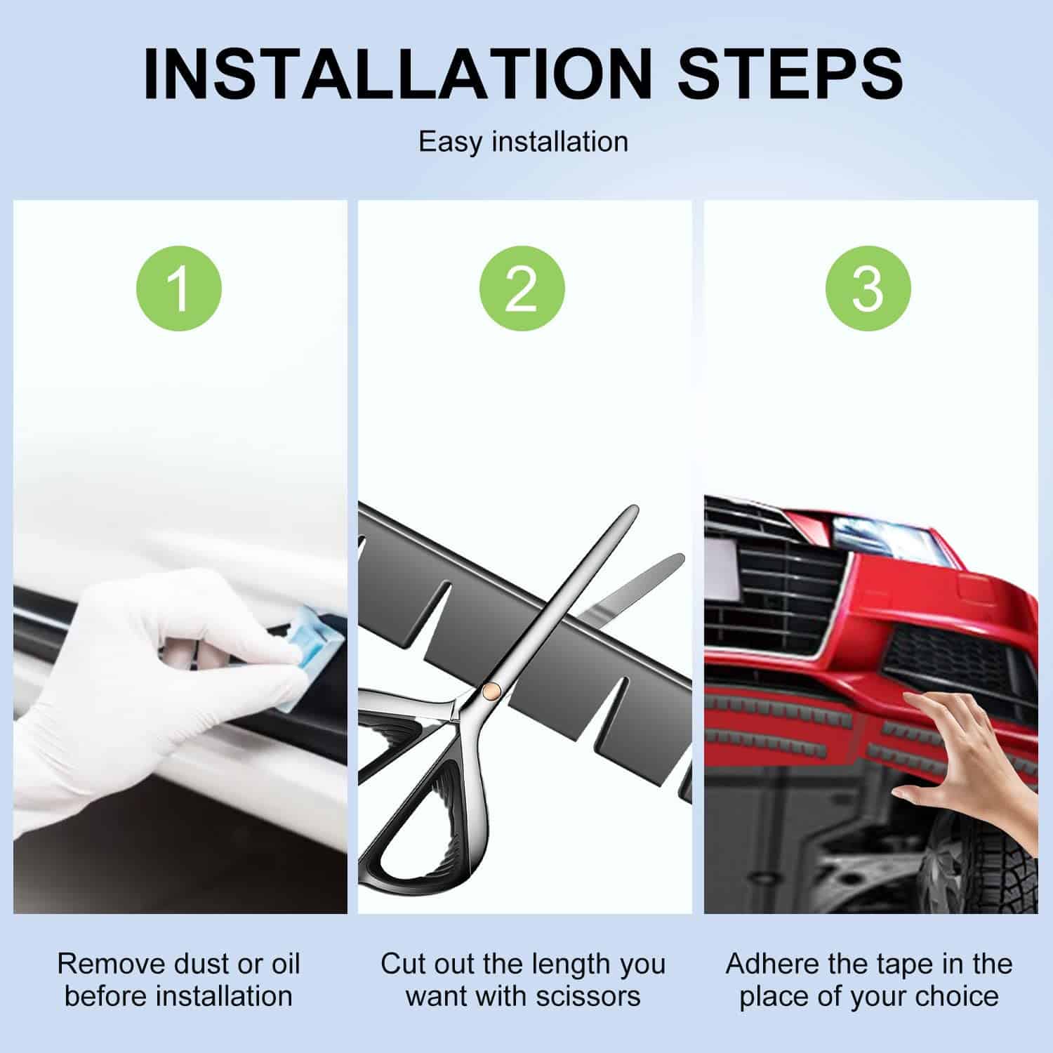 Protector de raspaduras de labio delantero UOUSIYDSK 4 Pack - Imagen 7