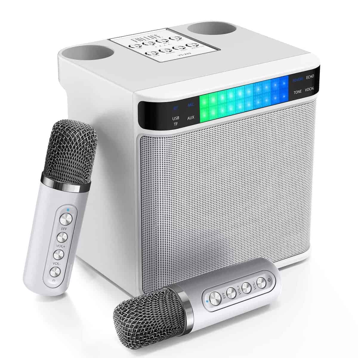 Máquina de Karaoke con 2 Micrófonos Inalámbricos, FULLIFE