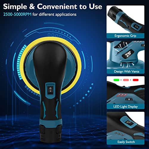 Pulidor de auto inalámbrico con batería recargable de litio - Imagen 8