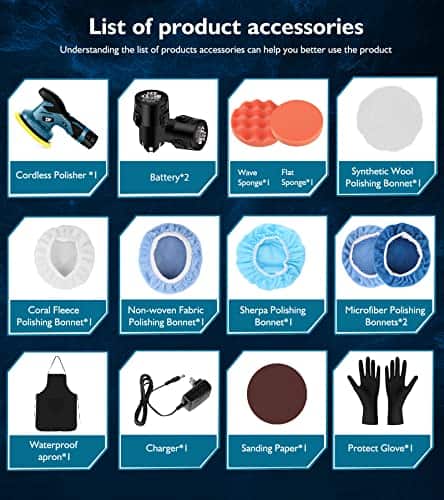 Pulidor de auto inalámbrico con batería recargable de litio - Imagen 7