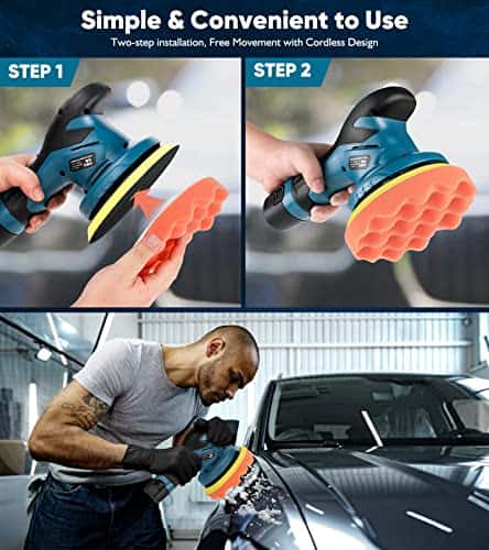 Pulidor de auto inalámbrico con batería recargable de litio - Imagen 5