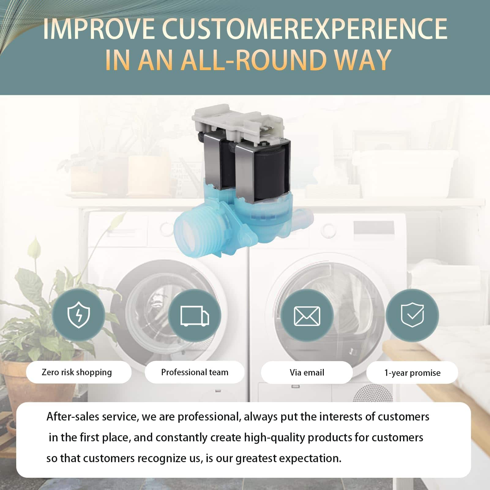 Válvula de Agua para Lavadora OEM W11036930 Actualización - Imagen 4