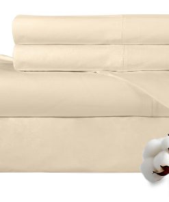 Juego de sábanas de algodón peinado de 300 hilos de algodón