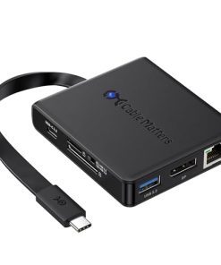 Cable Matters 8-en-1 USB C Hub DisplayPort 1.4, USB C Dock