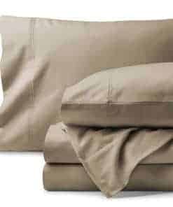 Juego de sábanas de franela de algodón orgánico -04 - Arena