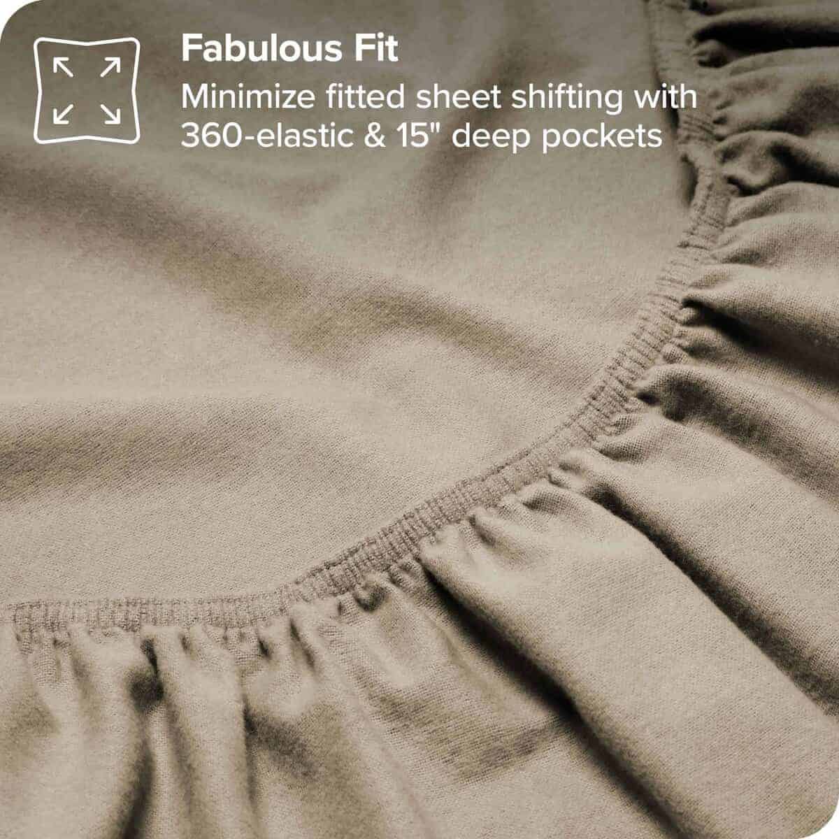Juego de sábanas de franela de algodón orgánico -Arena - Imagen 8