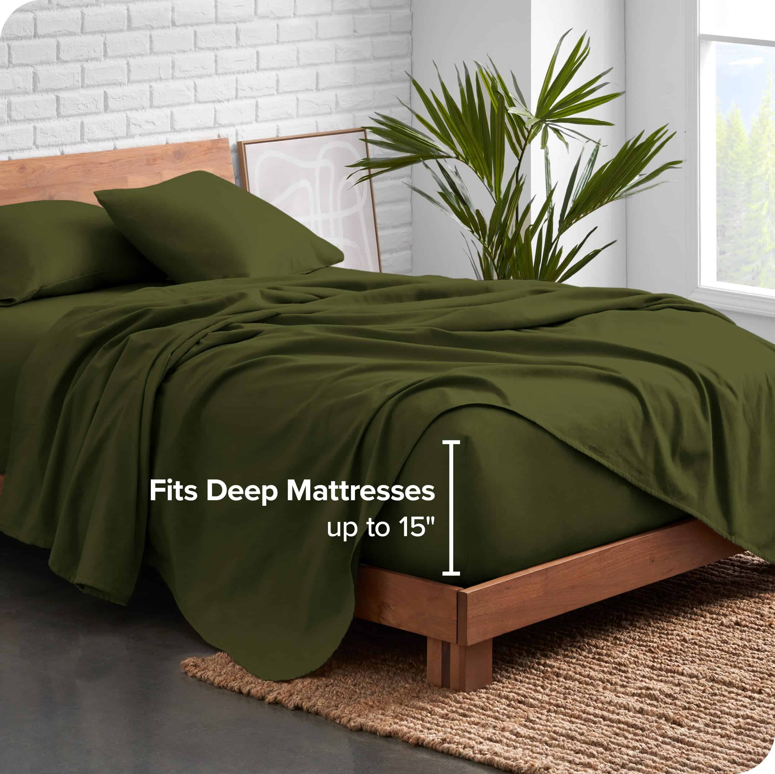 Juego de sábanas de franela de algodón orgánico -Cypress - Imagen 4