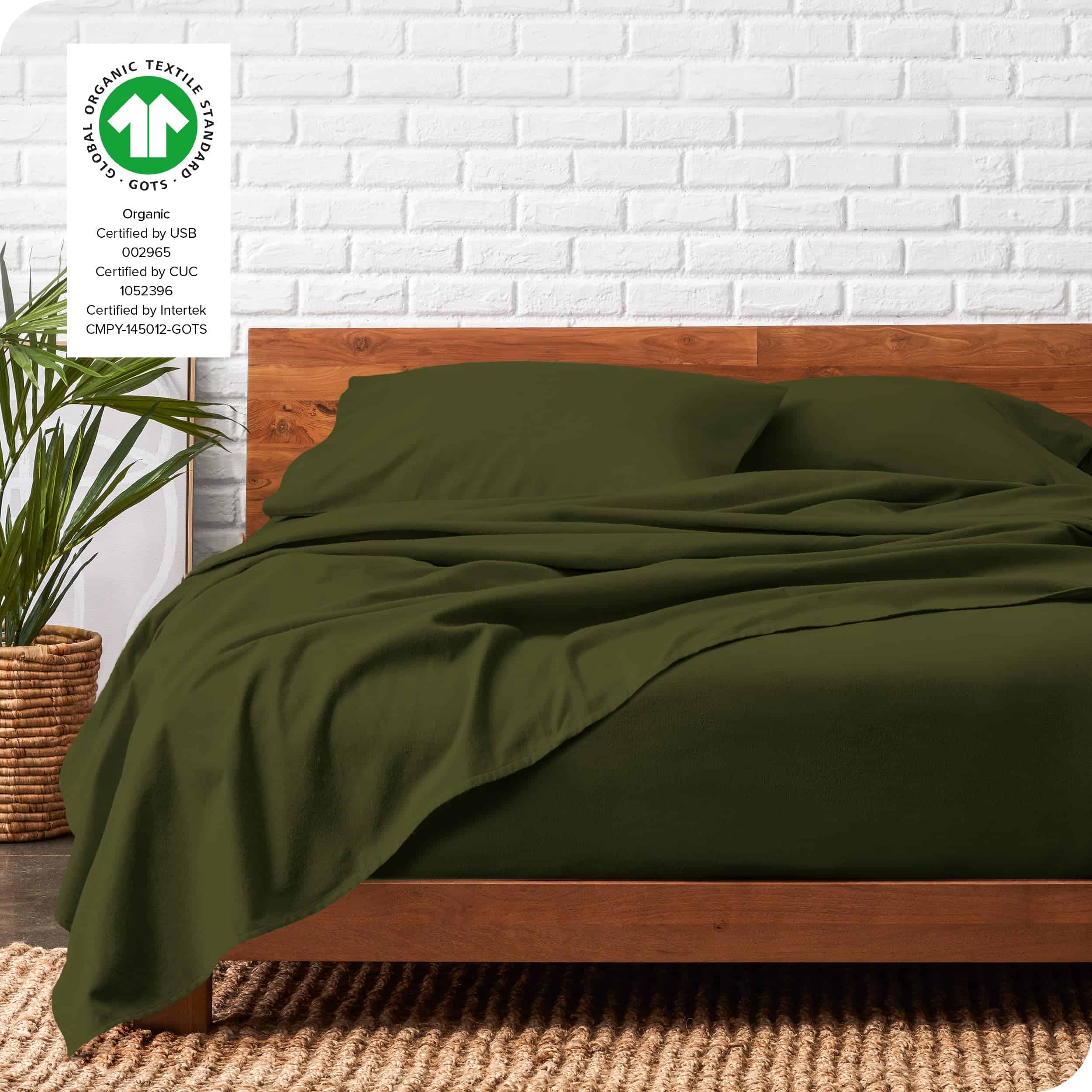 Juego de sábanas de franela de algodón orgánico -Cypress - Imagen 5