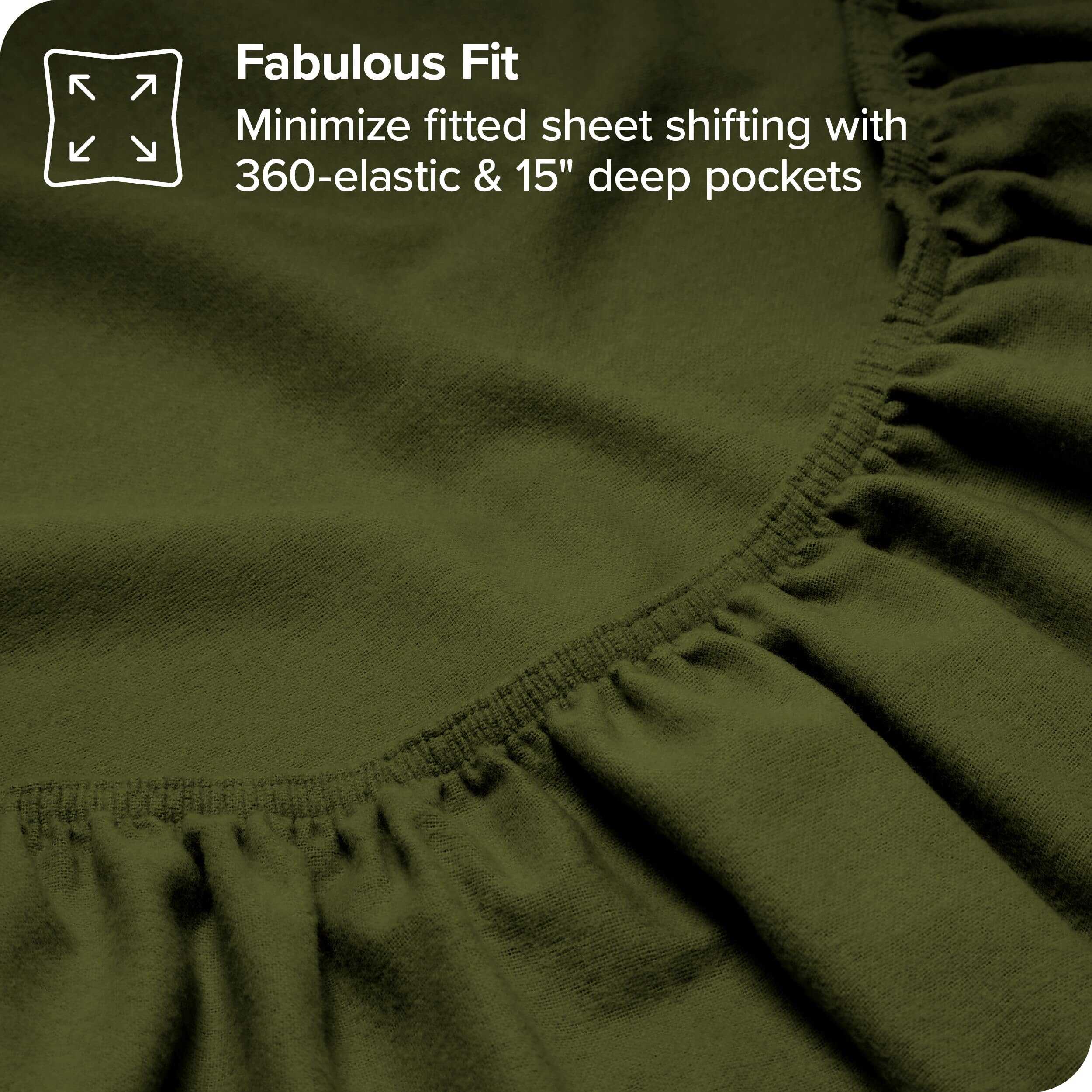 Juego de sábanas de franela de algodón orgánico -Cypress - Imagen 8