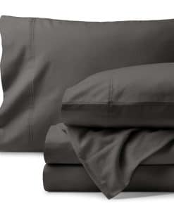 Juego de sábanas de franela de algodón orgánico -Gris