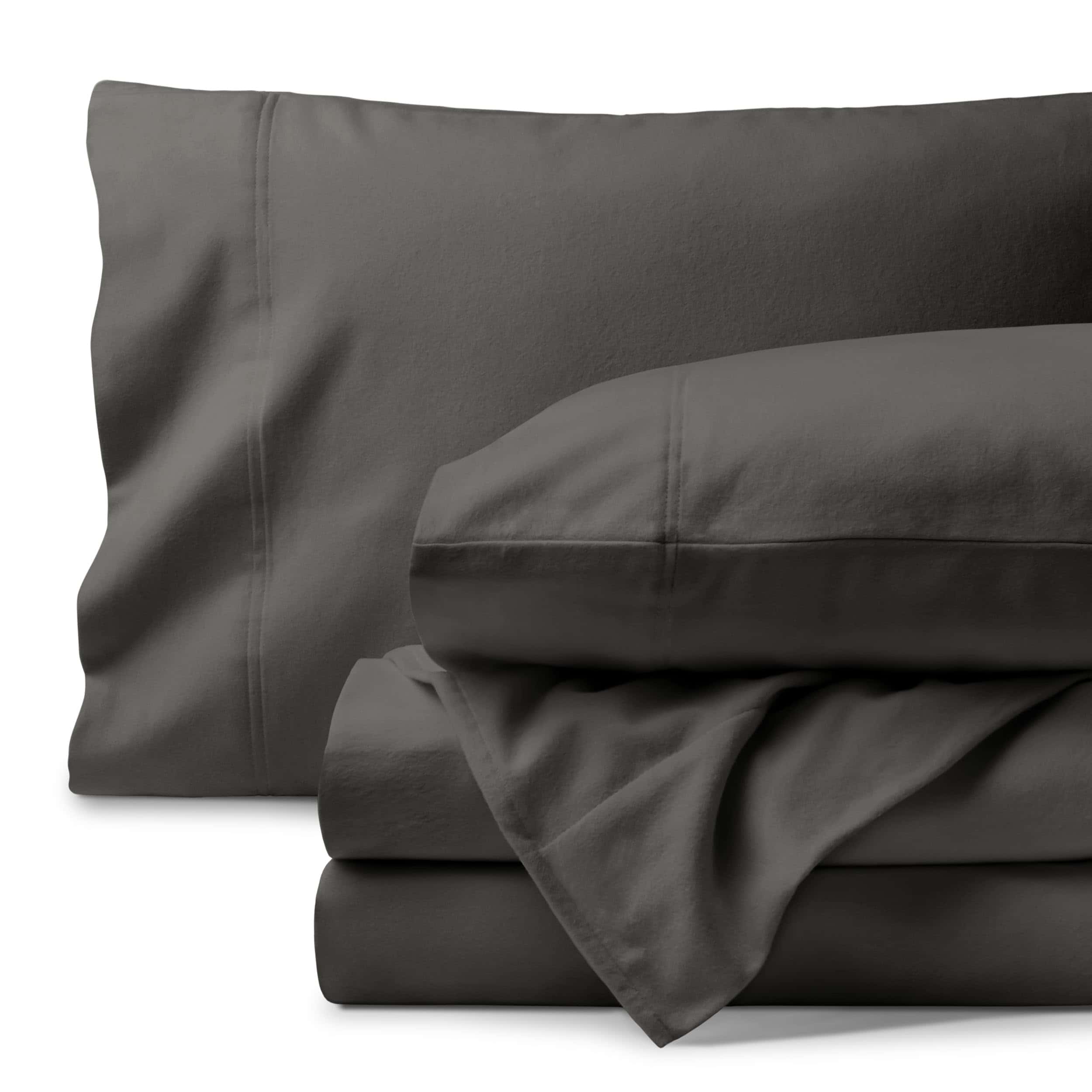 Juego de sábanas de franela de algodón orgánico -Gris