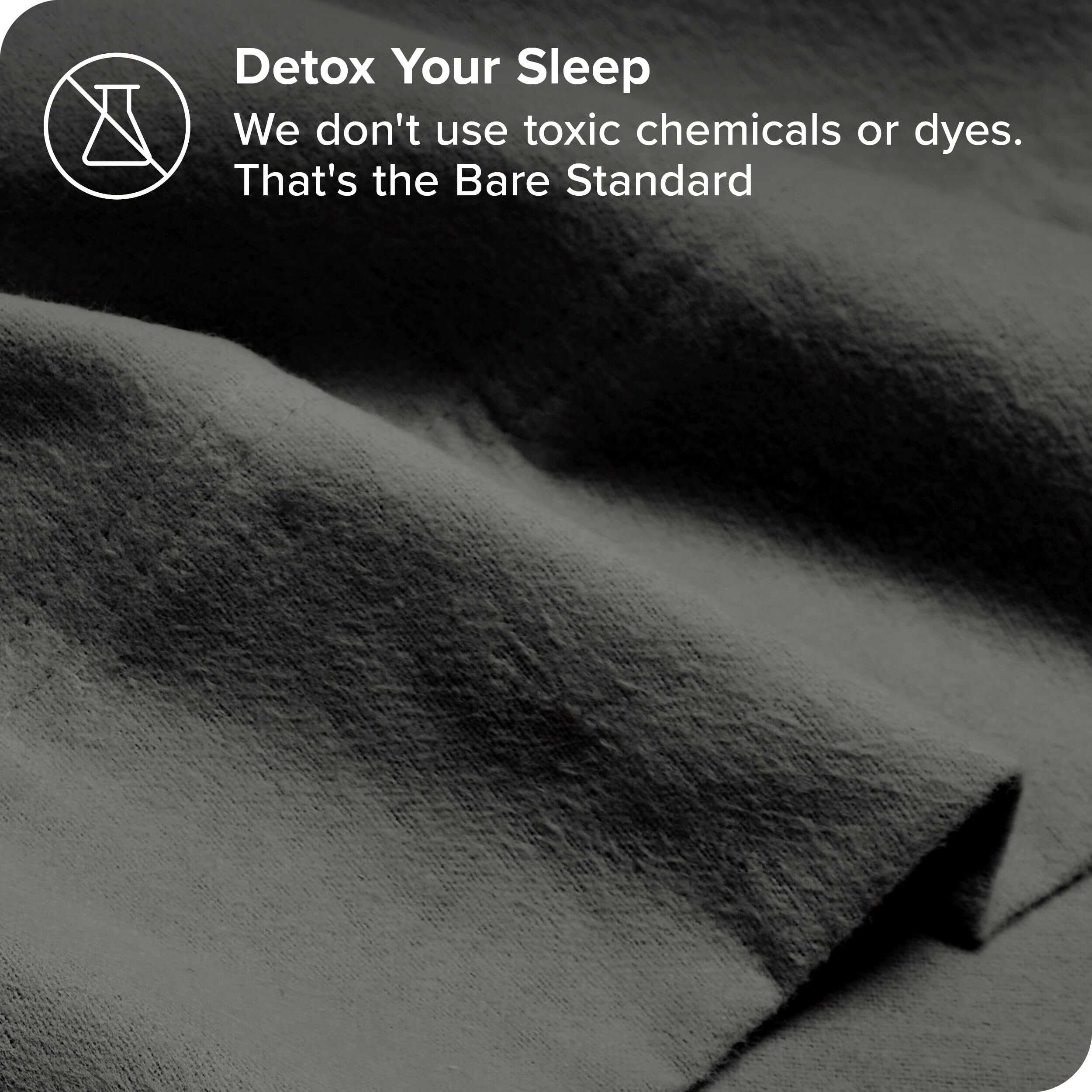 Juego de sábanas de franela de algodón orgánico -Gris - Imagen 6