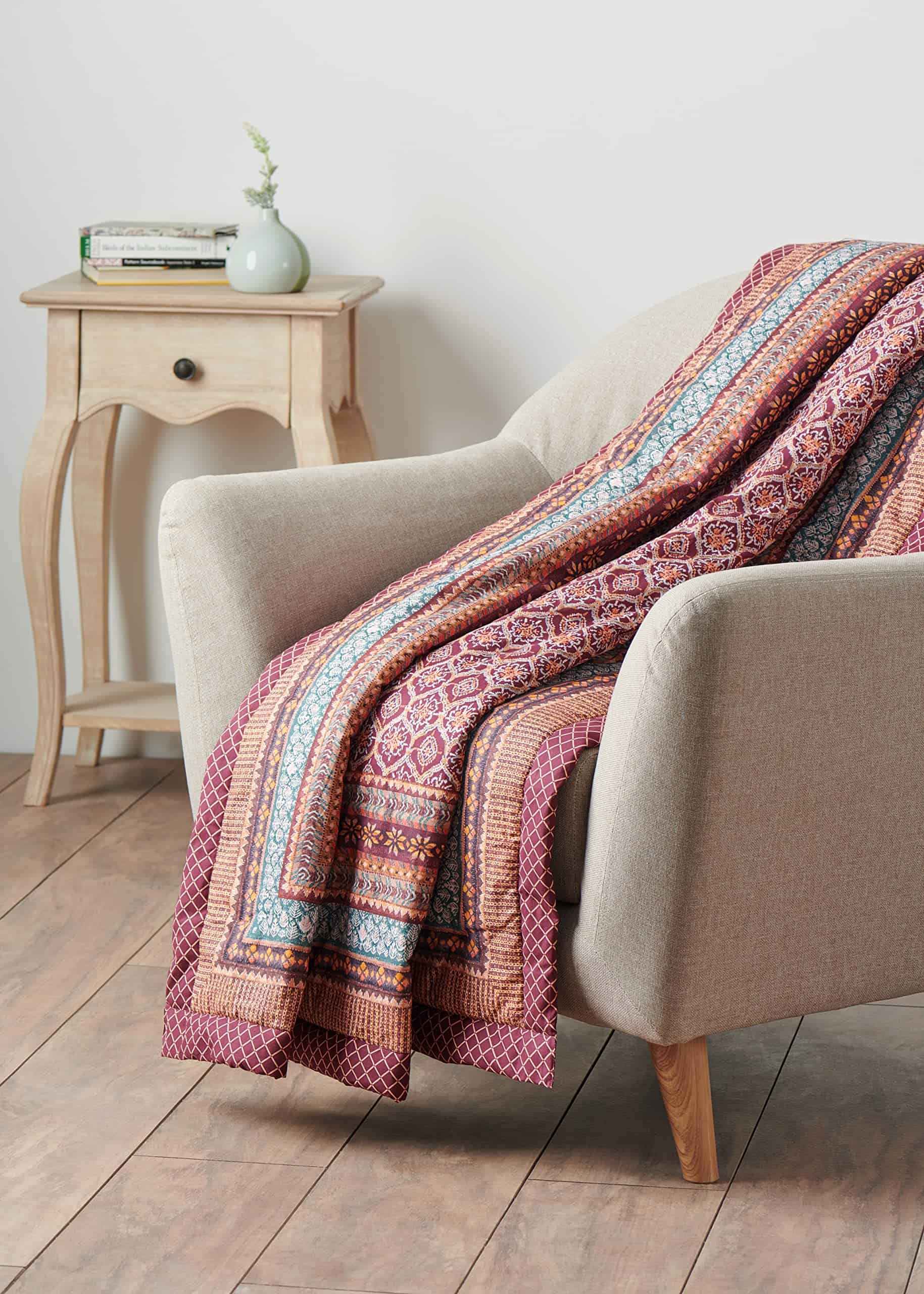 Maison d' Hermine Manta de Algodón Fair Isle para Cama - Imagen 5