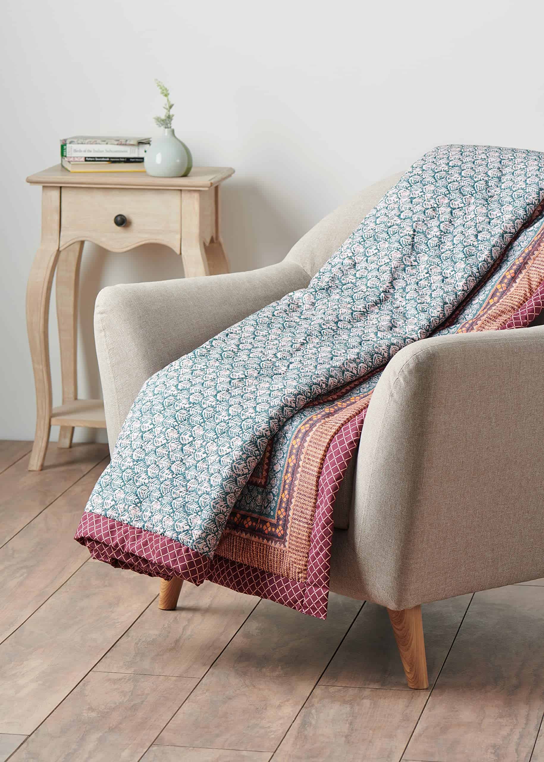 Maison d' Hermine Manta de Algodón Fair Isle para Cama - Imagen 7