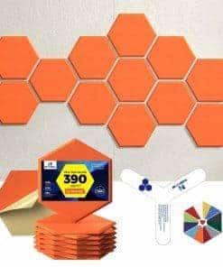 Paneles Acústicos Autoadhesivos Dexmoko -Naranja