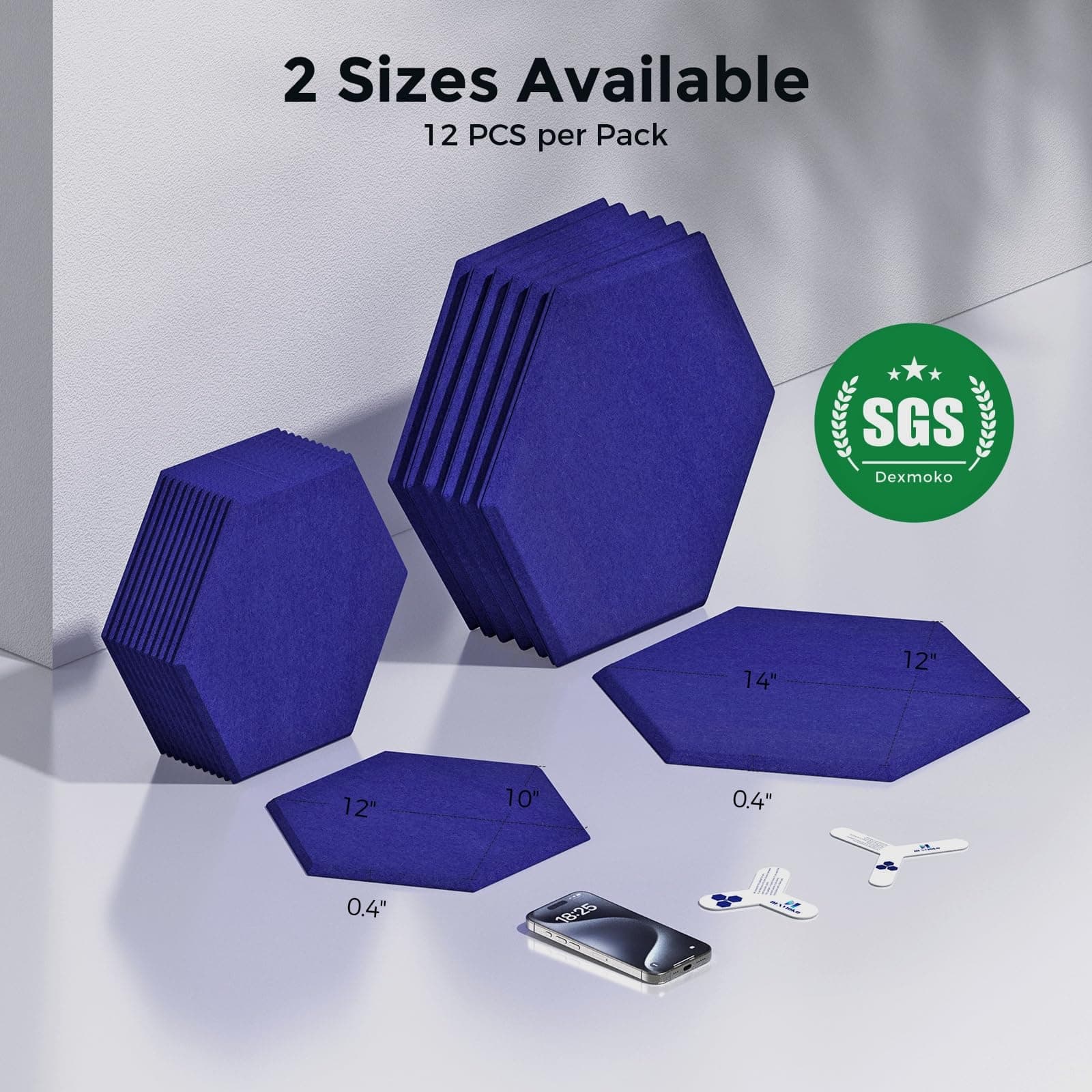 Paquetes de Paneles Acústicos Autoadhesivos Dexmoko - Imagen 8