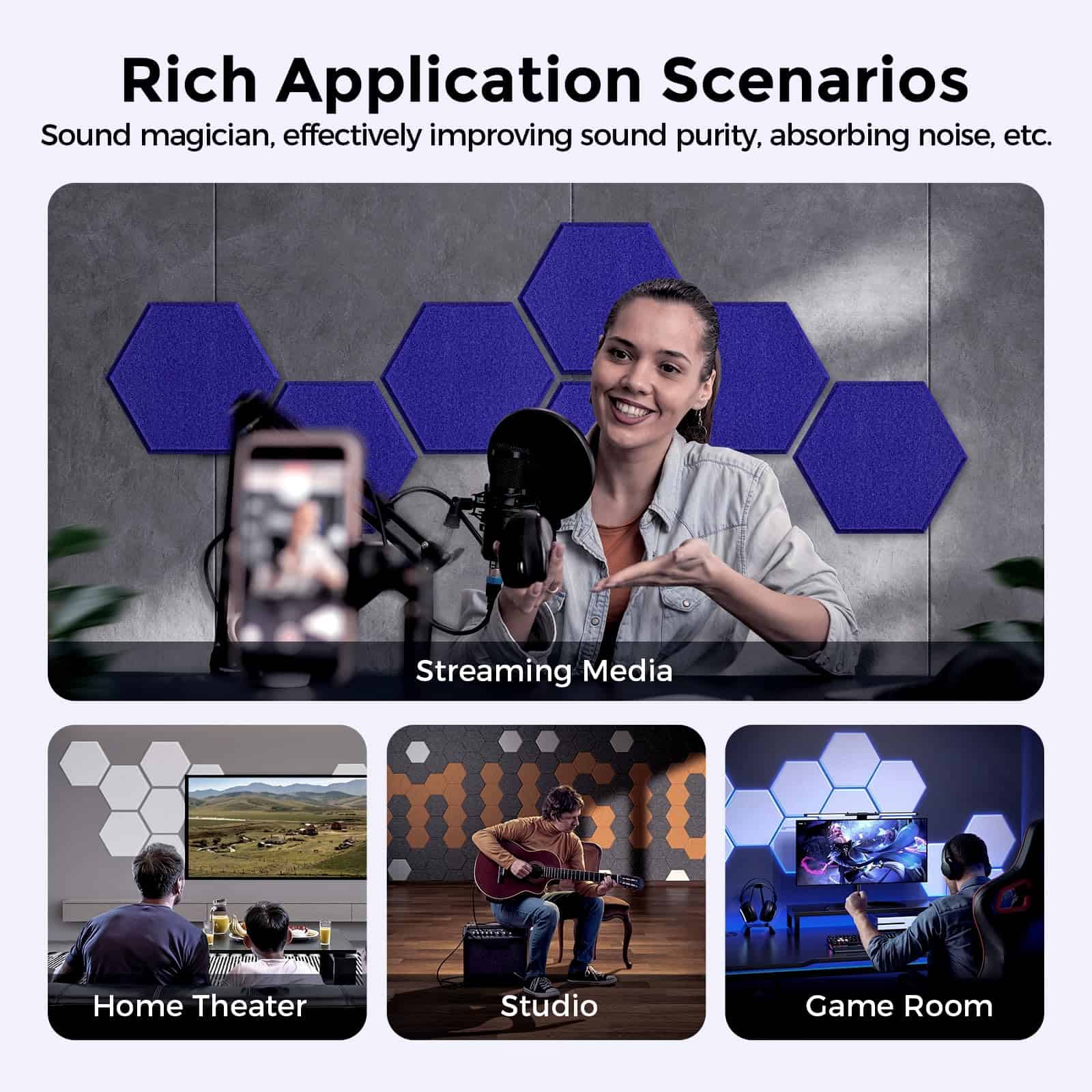 Paquetes de Paneles Acústicos Autoadhesivos Dexmoko - Imagen 7