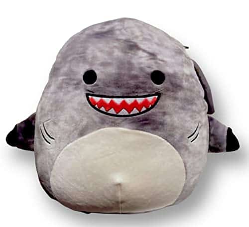 Peluche de tiburón Squishmallows de 10 pulgadas en negro y