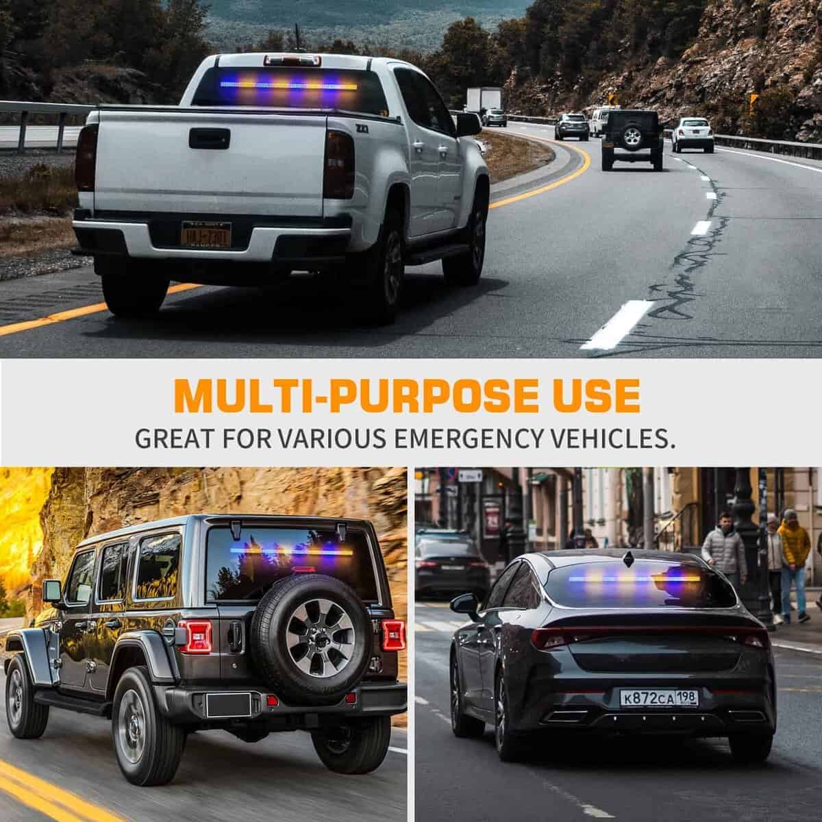 XRIDONSEN 35 pulgadas Barra de luces de advertencia con 144 - Imagen 7