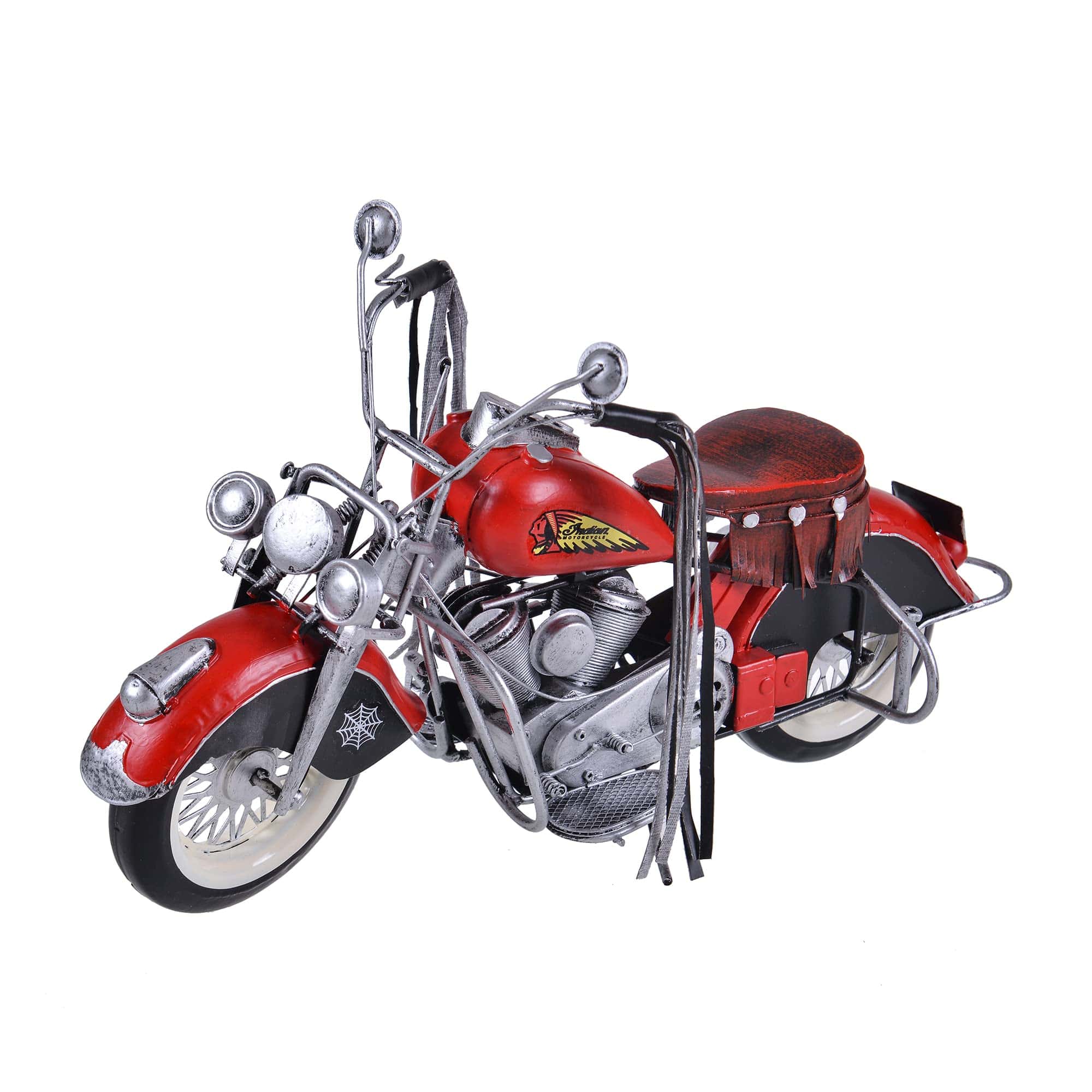 ADILAIDUN Gran Motocicleta Roja, Modelo de Coche de Metal