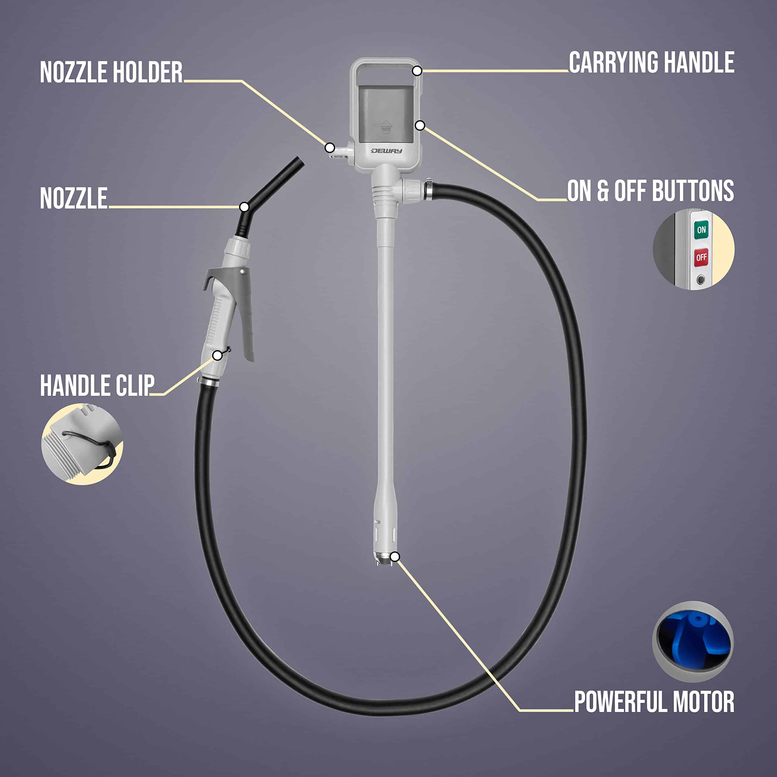 Bomba de Transferencia Automática DEWAY con Boquilla para - Imagen 4