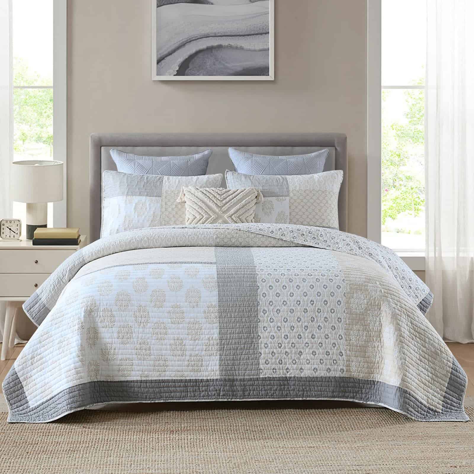 Edredón Floral Queen Y-PLWOMEN - Juego de 3 Piezas de