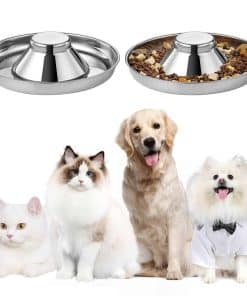Juego de 2 Tazones de Acero Inoxidable para Perros de